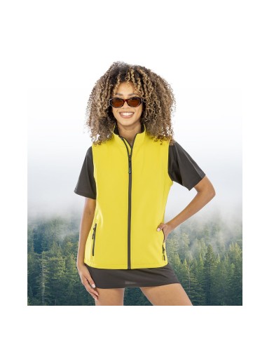 RES-R232F-Womens Printable Softshell Bodywarmer with Recycled Fleece Inner